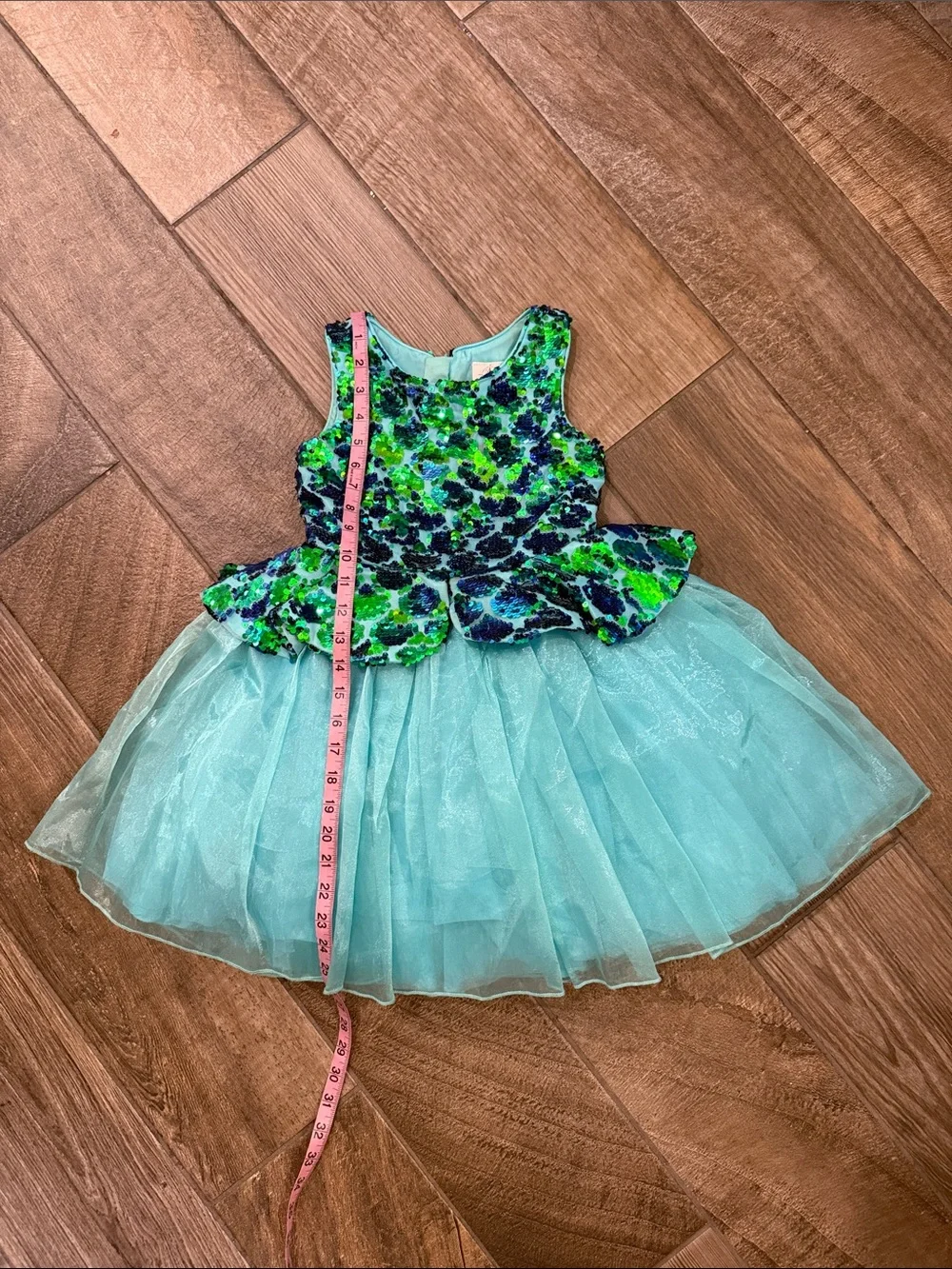 Disney Store Ariel Little Mermaid Reversible Sequin Princess Costume Dress 5/6